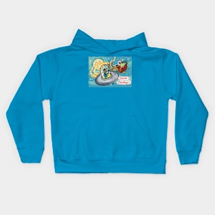 Zap Cat Christmas: Season’s Greetings Kids Hoodie